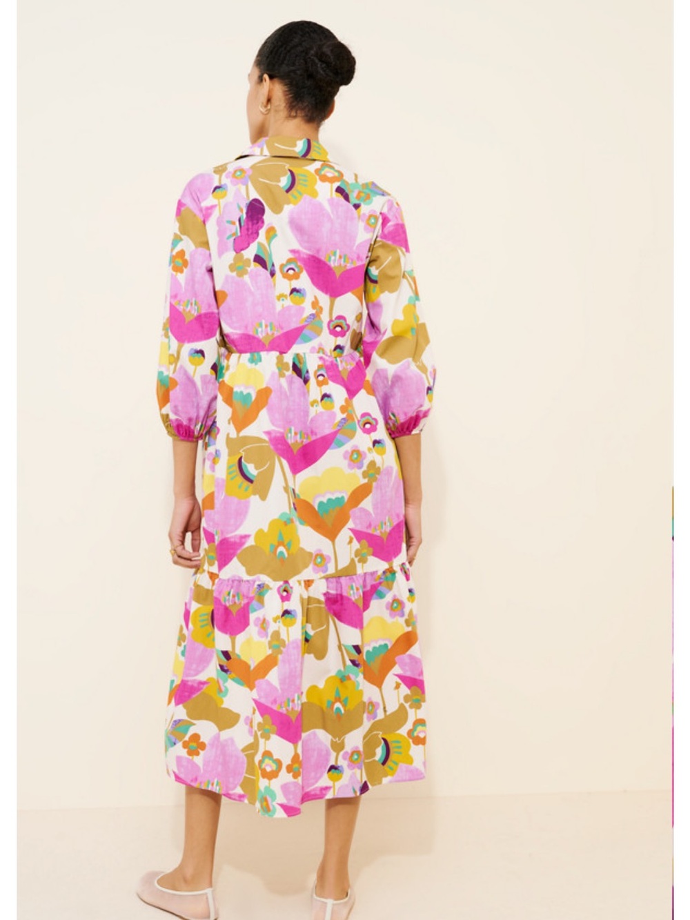 NWT Anthropologie size XL The Bettina tiered shirt dress in multi colors - Picture 4 of 11